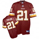 Reebok Washington Redskins &21 Sean Taylor Burgundy Red Team Color Authentic Throwback NFL Jersey