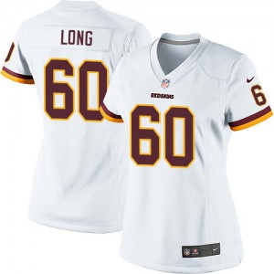 Femmes Nike Washington Redskins # 60 Long Spencer Élite blanc NFL Maillot Magasin