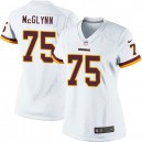 Women Nike Washington Redskins &75 Mike McGlynn Elite White NFL Jersey