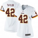 Women Nike Washington Redskins &42 Charley Taylor Elite White NFL Jersey