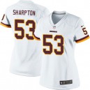 Women Nike Washington Redskins &53 Darryl Sharpton Elite White NFL Jersey