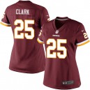 Women Nike Washington Redskins &25 Ryan Clark Elite Burgundy Red Team Color NFL Jersey