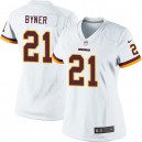 Women Nike Washington Redskins &21 Earnest Byner Elite White NFL Jersey