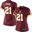 Women Nike Washington Redskins &21 Earnest Byner Elite Burgundy Red Team Color NFL Jersey