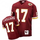 Mitchell and Ness Washington Redskins &17 Doug Williams Red With 50TH Patch Authentic Throwback NFL Jersey