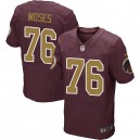 Men Nike Washington Redskins &76 Morgan Moses Elite Burgundy Red/Gold Number Alternate 80TH Anniversary NFL Jersey