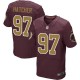 Men Nike Washington Redskins &97 Jason Hatcher Elite Burgundy Red/Gold Number Alternate 80TH Anniversary NFL Jersey