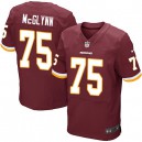 Men Nike Washington Redskins &75 Mike McGlynn Elite Burgundy Red Team Color NFL Jersey