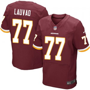 Hommes Nike Washington Redskins # 77 Shawn Lauvao élite Bourgogne rouge équipe NFL Maillot Magasin de couleur