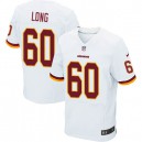 Men Nike Washington Redskins &60 Spencer Long Elite White NFL Jersey