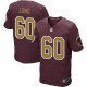 Men Nike Washington Redskins &60 Spencer Long Elite Burgundy Red/Gold Number Alternate 80TH Anniversary NFL Jersey