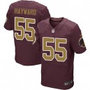 Men Nike Washington Redskins &55 Adam Hayward Elite Burgundy Red/Gold Number Alternate 80TH Anniversary NFL Jersey