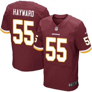 Hommes Nike Washington Redskins # 55 Adam Hayward élite Bourgogne rouge équipe NFL Maillot Magasin de couleur