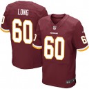 Men Nike Washington Redskins &60 Spencer Long Elite Burgundy Red Team Color NFL Jersey