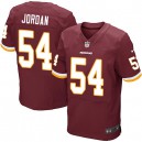 Men Nike Washington Redskins &54 Akeem Jordan Elite Burgundy Red Team Color NFL Jersey
