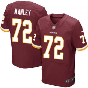 Hommes Nike Washington Redskins # 72 Dexter Manley élite Bourgogne rouge équipe NFL Maillot Magasin de couleur