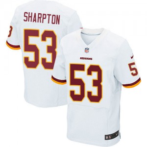 Hommes Nike Washington Redskins # 53 Darryl Sharpton Élite blanc NFL Maillot Magasin