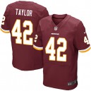 Men Nike Washington Redskins &42 Charley Taylor Elite Burgundy Red Team Color NFL Jersey