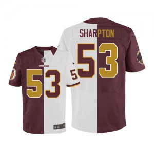 Hommes Nike Washington Redskins # 53 Darryl Sharpton Élite Team/remplaçant deux tonnes NFL Maillot Magasin