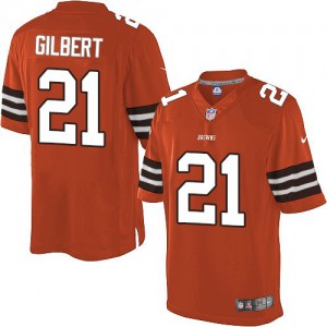 Jeunesse Browns de Cleveland Nike # 21 Justin Gilbert Élite NFL de rechange Orange Maillot Magasin Jeunesse Browns de Cleveland Nike # 21 Justin Gilbert Élite NFL de rechange Orange Maillot Magasin