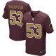 Men Nike Washington Redskins &53 Darryl Sharpton Elite Burgundy Red/Gold Number Alternate 80TH Anniversary NFL Jersey