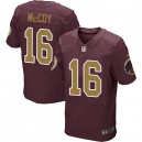 Men Nike Washington Redskins &16 Colt McCoy Elite Burgundy Red/Gold Number Alternate 80TH Anniversary NFL Jersey