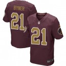 Men Nike Washington Redskins &21 Earnest Byner Elite Burgundy Red/Gold Number Alternate 80TH Anniversary NFL Jersey