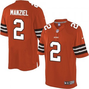 Jeunesse Browns de Cleveland Nike # 2 Maillot Magasin Orange NFL remplaçant de Johnny Manziel Élite
