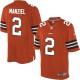 Youth Nike Cleveland Browns &2 Johnny Manziel Elite Orange Alternate NFL Jersey