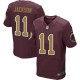 Men Nike Washington Redskins &11 DeSean Jackson Elite Burgundy Red/Gold Number Alternate 80TH Anniversary NFL Jersey