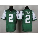 Jets &2 Nick Folk Green Team Color Elite Jersey