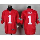 New York Jets &1 Michael Vick Red Elite QB Practice Jersey