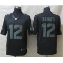 Jets 12 Namath Impact Limited Black Jersey