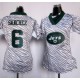 Femmes New York Jets 6 Mark Sanchez Zebra Fashion Maillot Magasin