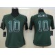 Women's New York Jets &10 Santonio Holmes Green Drift Fashion Jersey