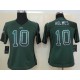 Femmes New York Jets #10 Santonio Holmes verte Drift Fashion Maillot Magasin