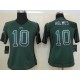 Femmes New York Jets #10 Santonio Holmes verte Drift Fashion Maillot Magasin