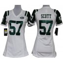 Women New York Jets 57& Bart Scott White Jersey