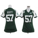 Women New York Jets 57& Bart Scott Green Jersey