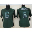 Women's New York Jets &6 Mark Sanchez Green Drift Fashion Jersey