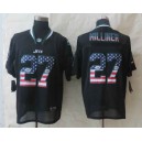 2014 New York Jets &27 Dee Milliner USA Flag Fashion Black Elite Jersey