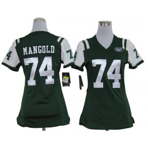 Femme New York Jets 74# Nick Mangold verte Maillot Magasin