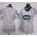 Women's New York Jets Blank Zebra Fashion Jersey