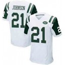 2014 New York Jets &21 Chris Johnson White Elite Jersey
