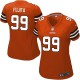 Women Nike Cleveland Browns &99 Scott Fujita Elite Orange Alternate NFL Jersey