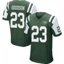 Men's New York Jets &23 Mike Goodson Elite Green Team Color Jersey