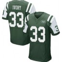 Men's New York Jets &33 Chris Ivory Elite Green Team Color Jersey