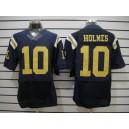 New York Jets &10 Holmes Dark Blue Elite Jersey