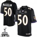 Youth Nike Baltimore Ravens &50 Albert McClellan Elite Black Alternate Super Bowl XLVII NFL Jersey