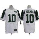 New York Jets 10& Santonio Holmes White Elite Jersey